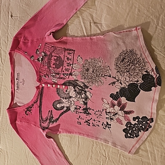 Woman's,  Lucky Tees t-shirt, size Large, pink - Picture 2 of 6